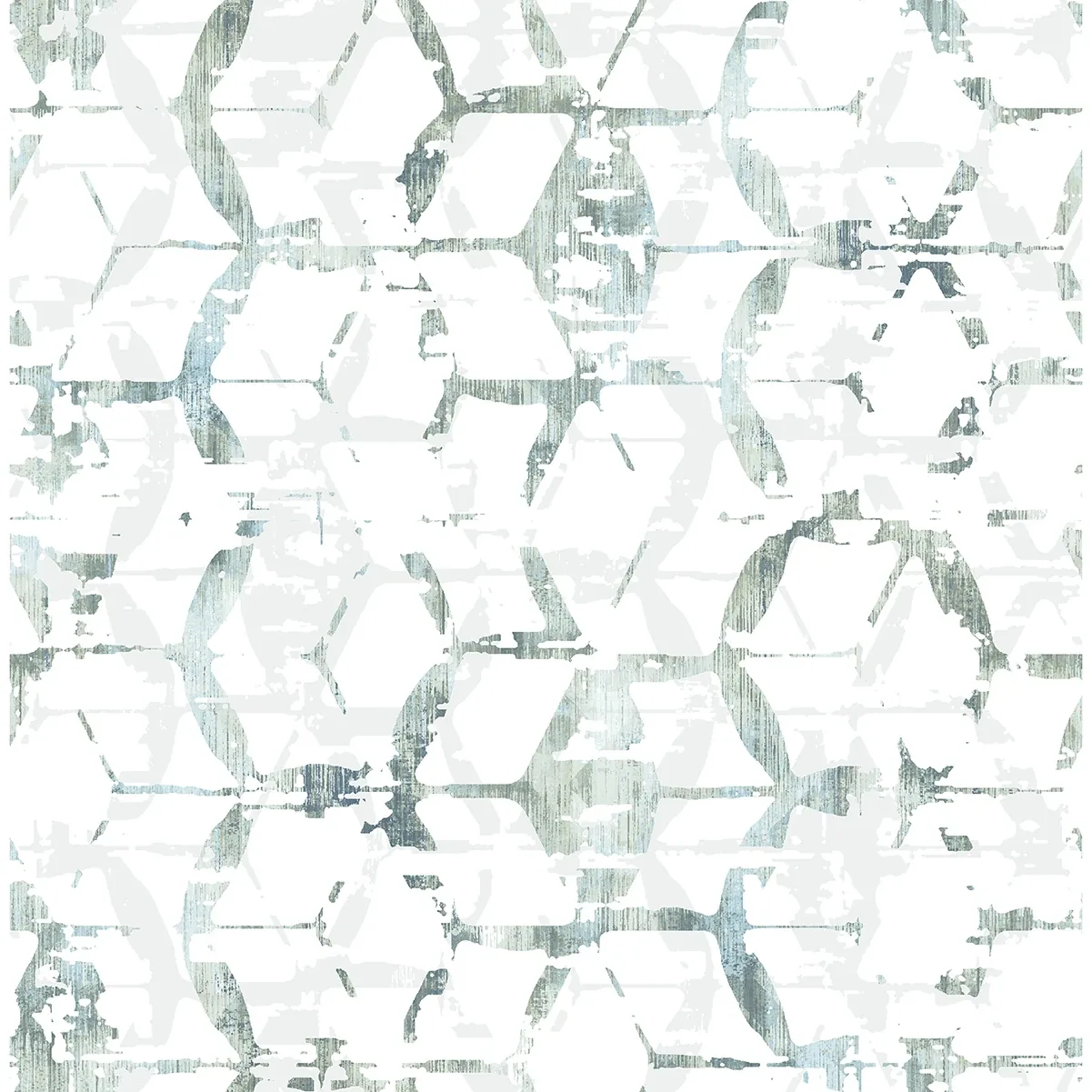 A-Street Prints Augustine Slate Distressed Geometric Wallpaper - SKU 2969-26042