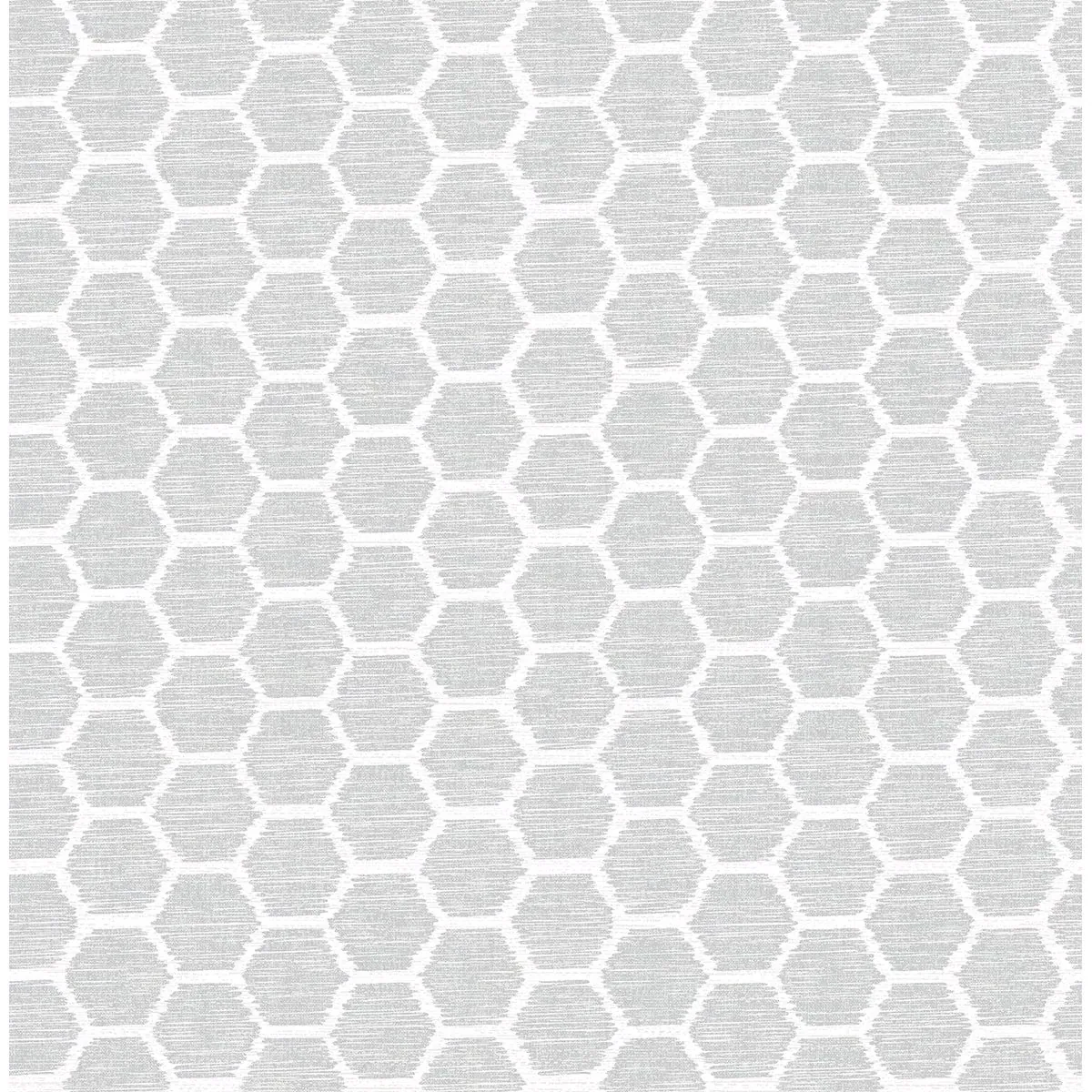 2793-24712 | Aura Grey Honeycomb Wallpaper