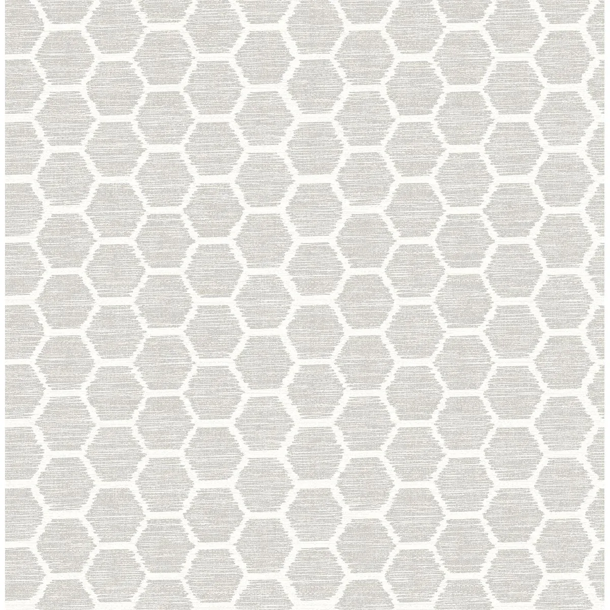 2793-24713 | Aura Platinum Honeycomb Wallpaper