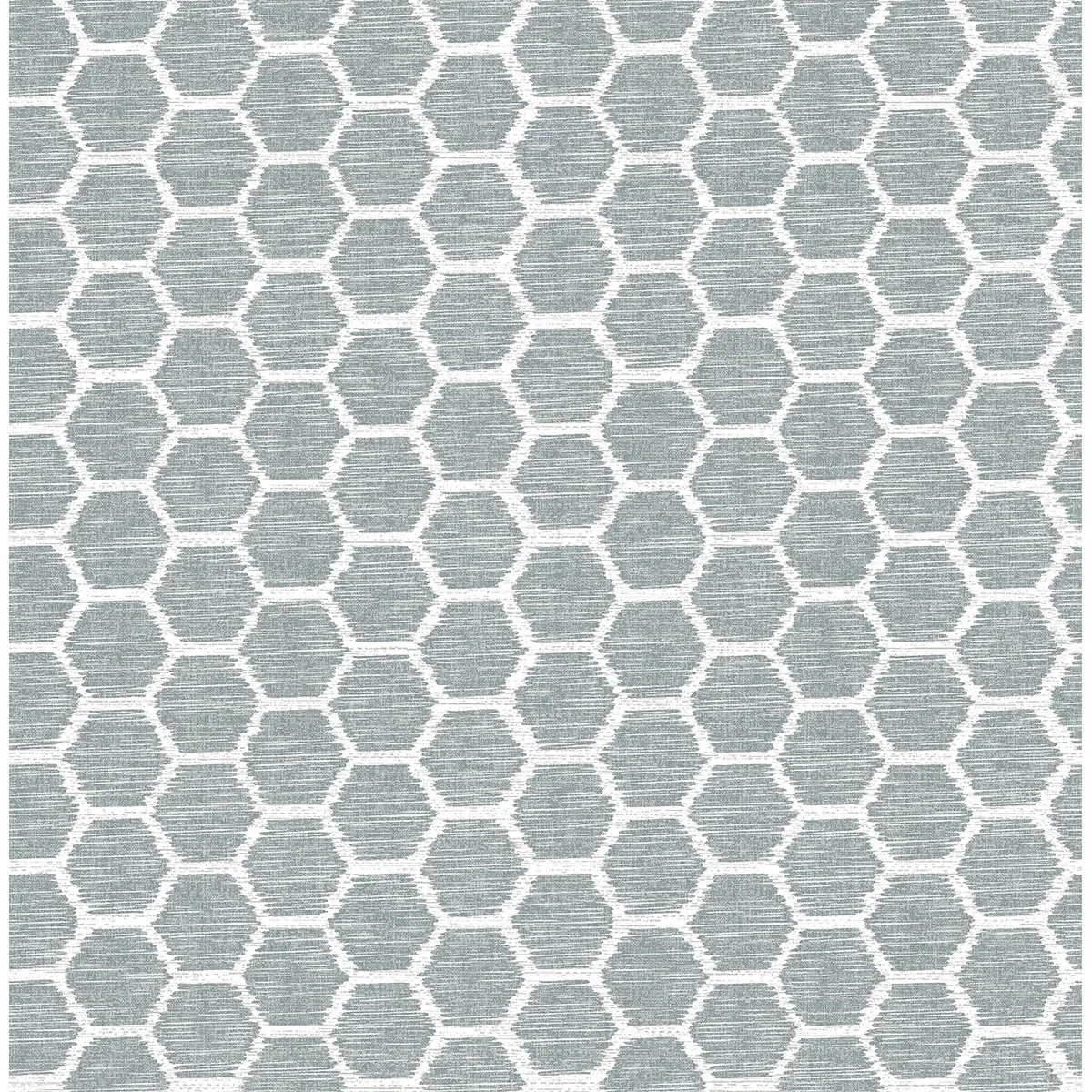 A-Street Prints Aura Teal Honeycomb Wallpaper - SKU 2793-24710