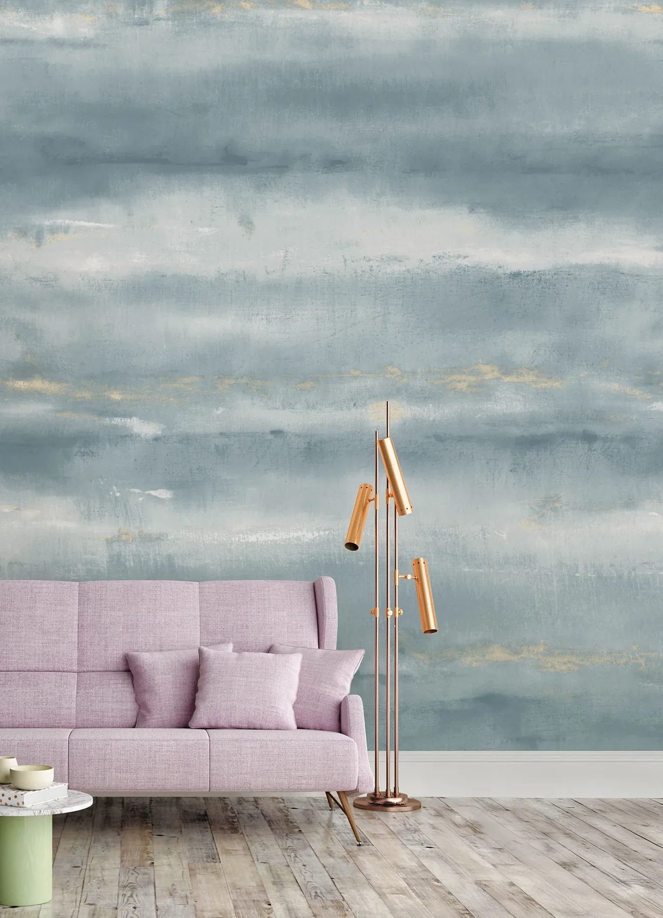 A-Street Prints Aveline Indigo Wall Mural - SKU 4202-367706M