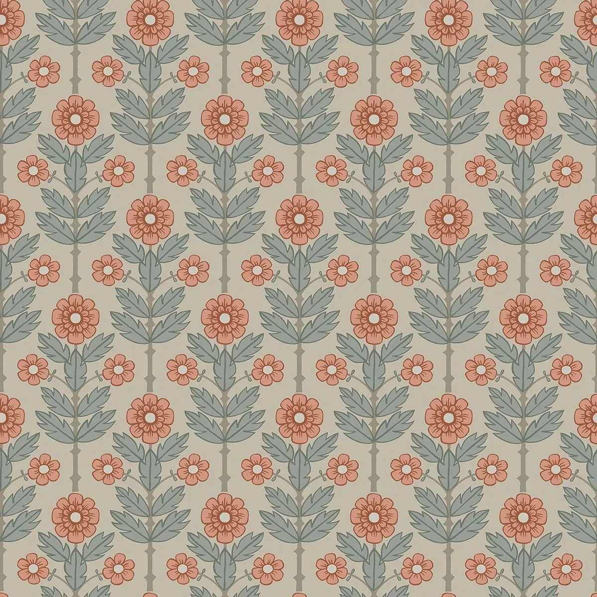 A-Street Prints Aya Beige Floral Wallpaper - SKU 2948-28006