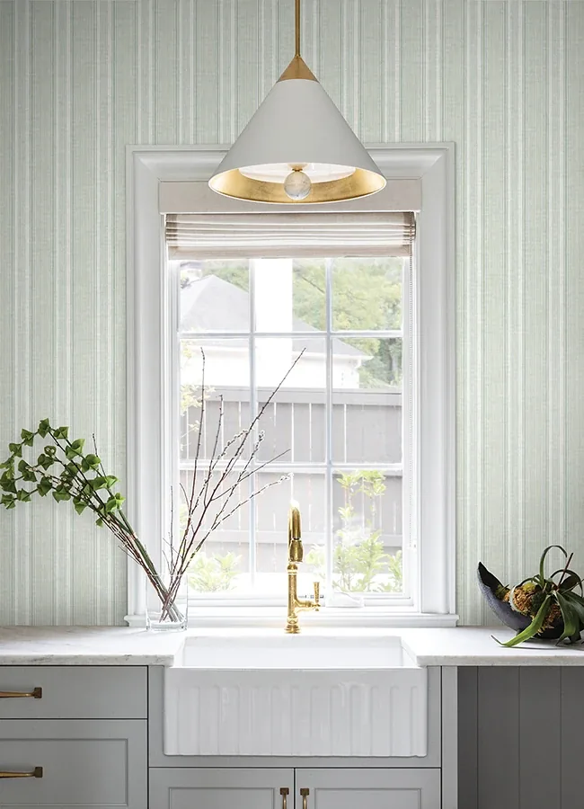A-Street Prints Ayanna Light Green Striped Wallpaper | Wallpaper Twins A-Street Prints Ayanna Light Green Striped Wallpaper - SKU 4147-27395
