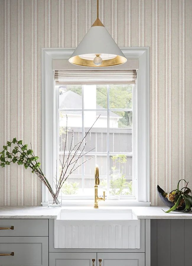 A-Street Prints Ayanna Rust Striped Wallpaper | Wallpaper Twins A-Street Prints Ayanna Rust Striped Wallpaper - SKU 4147-27396