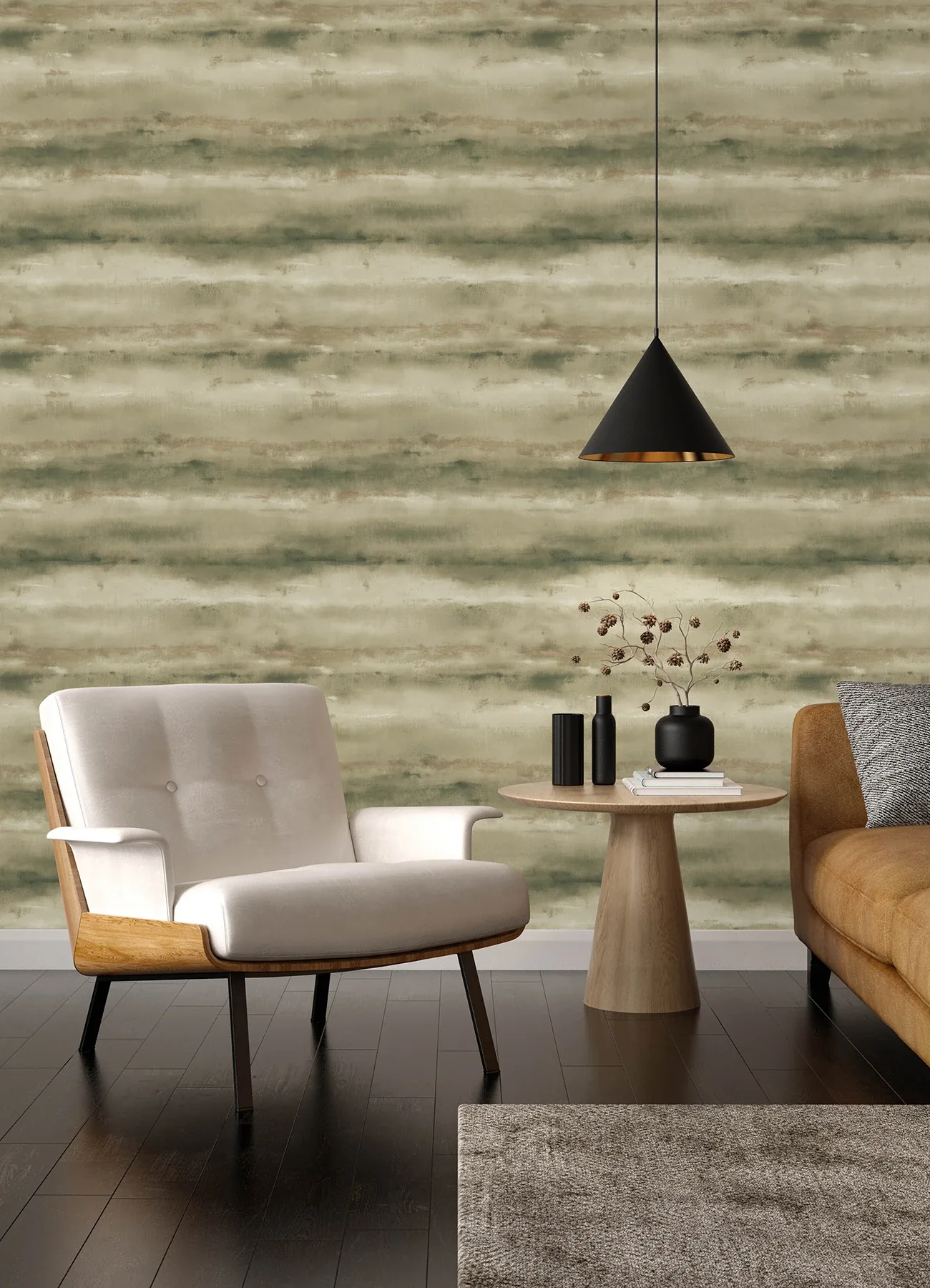 A-Street Prints Ayla Green Abstract Stripe Wallpaper | Wallpaper Twins A-Street Prints Ayla Green Abstract Stripe Wallpaper - SKU 4202-481655