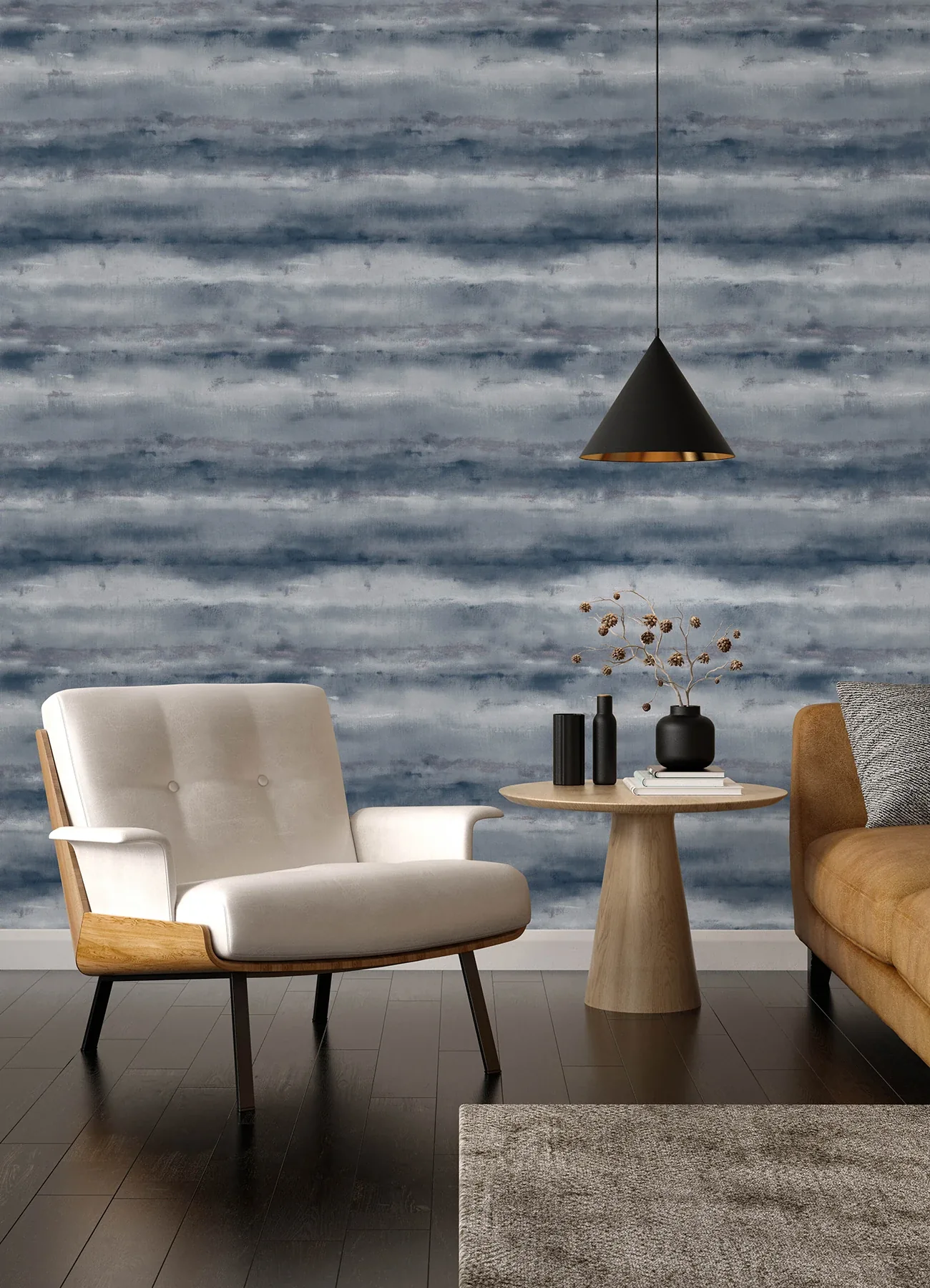 A-Street Prints Ayla Indigo Abstract Stripe Wallpaper | Wallpaper Twins A-Street Prints Ayla Indigo Abstract Stripe Wallpaper - SKU 4202-481662