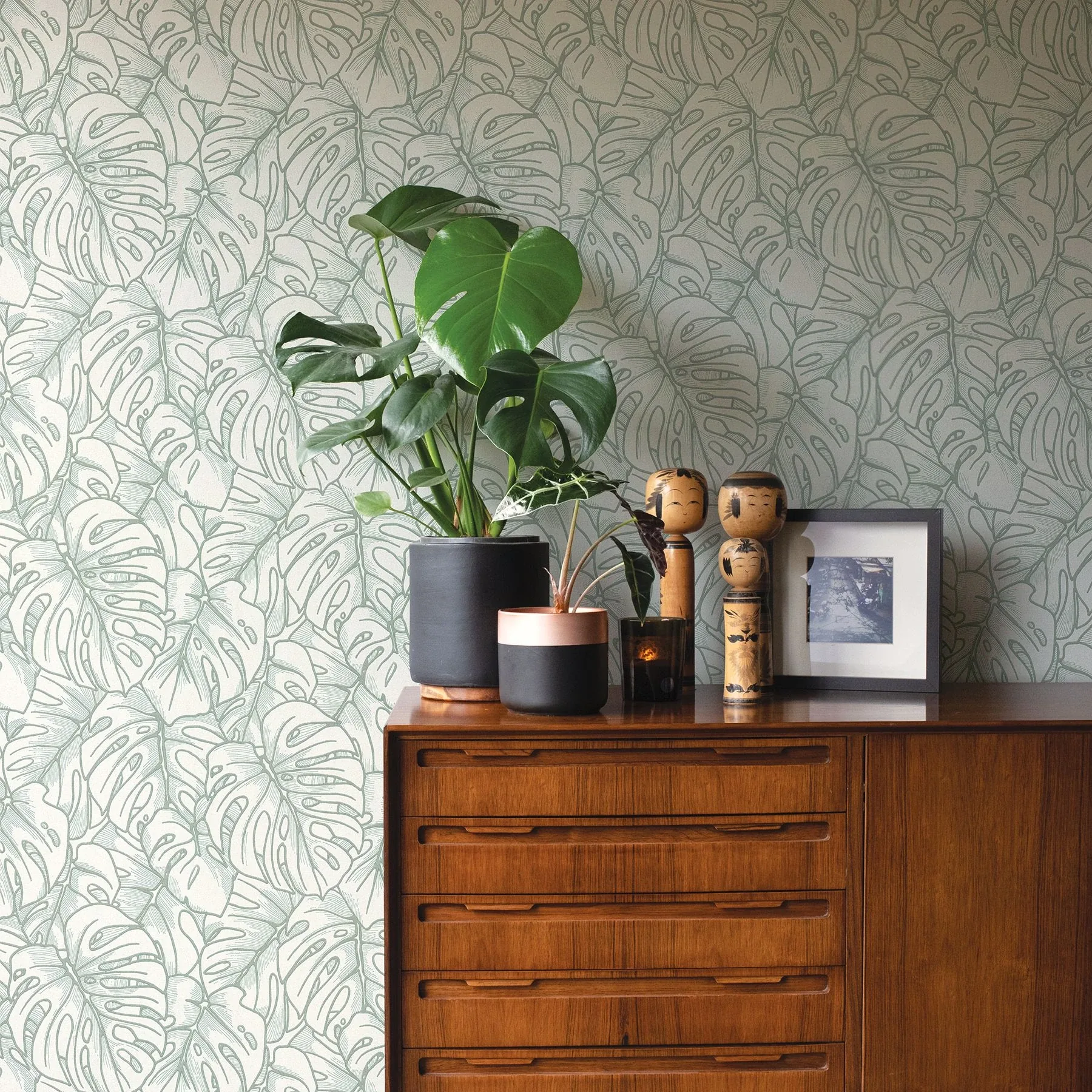 A-Street Prints Balboa Olive Botanical Wallpaper - SKU 2964-87343