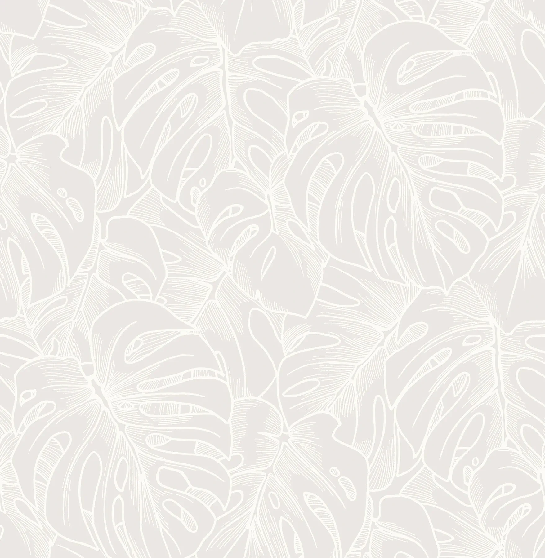 A-Street Prints Balboa White Botanical Wallpaper - SKU 2964-87340