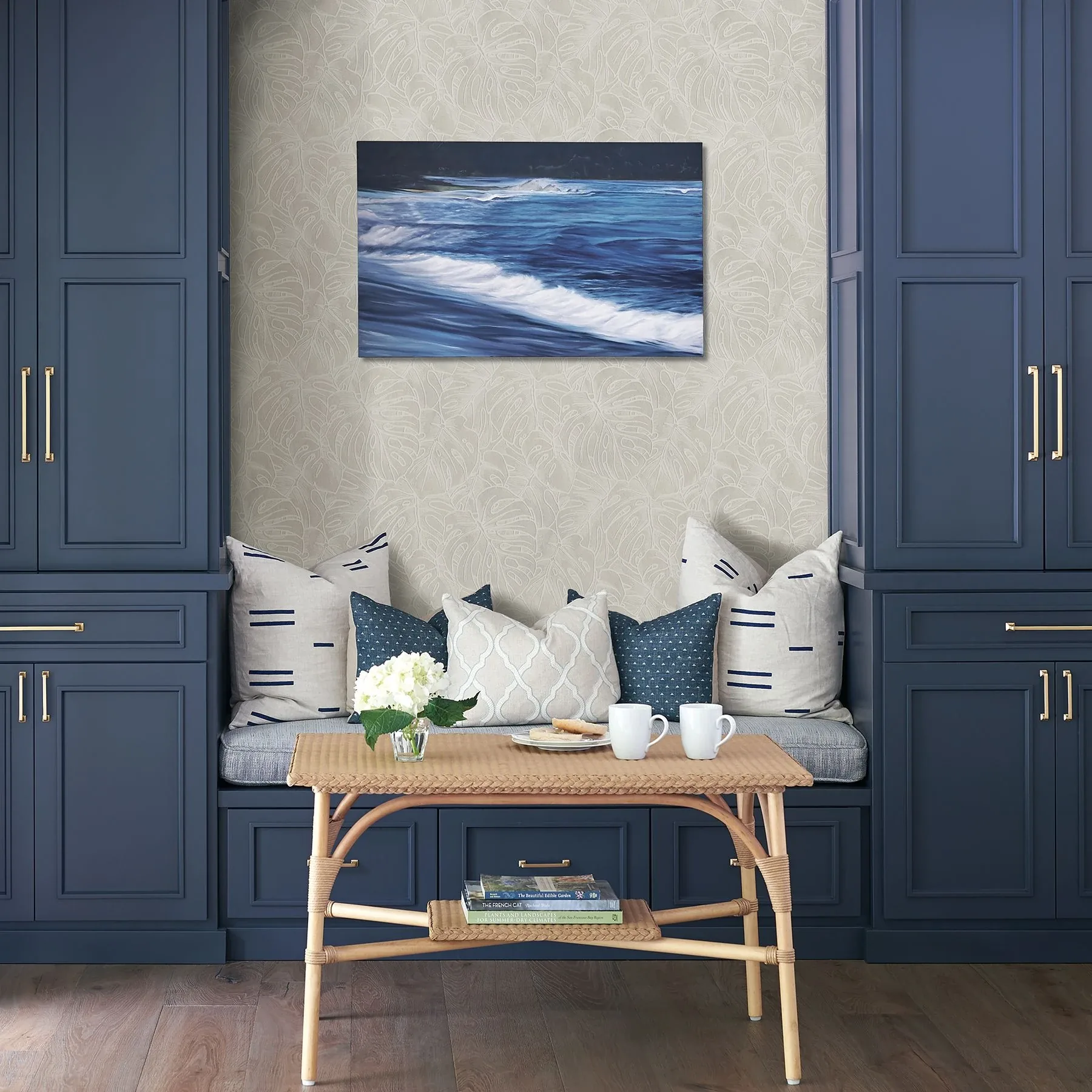 A-Street Prints Balboa White Botanical Wallpaper | Wallpaper Twins A-Street Prints Balboa White Botanical Wallpaper - SKU 2964-87340