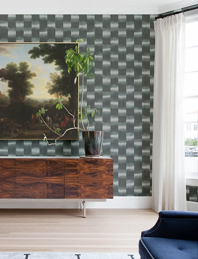 A-Street Prints Baldwin Slate Shibori Stripe Wallpaper | Wallpaper Twins A-Street Prints Baldwin Slate Shibori Stripe Wallpaper - SKU 4141-27115