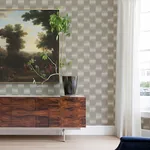 A-Street Prints Baldwin Taupe Shibori Stripe Wallpaper - SKU 4141-27117