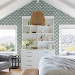 A-Street Prints Baldwin Teal Shibori Stripe Wallpaper - SKU 4141-27116