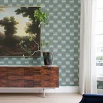A-Street Prints Baldwin Teal Shibori Stripe Wallpaper - SKU 4141-27116