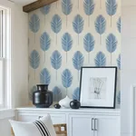 A-Street Prints Bali Blue Fern Wallpaper | Wallpaper Twins A-Street Prints Bali Blue Fern Wallpaper - SKU 2988-70212