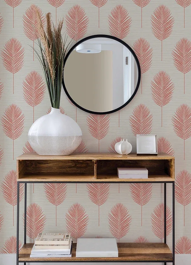 A-Street Prints Bali Coral Fern Wallpaper - SKU 2988-70201