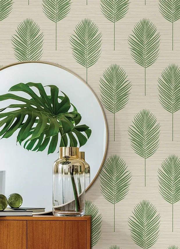 A-Street Prints Bali Green Fern Wallpaper - SKU 2988-70204