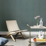 A-Street Prints Ballard Teal Geometric Wallpaper - SKU 2964-25911