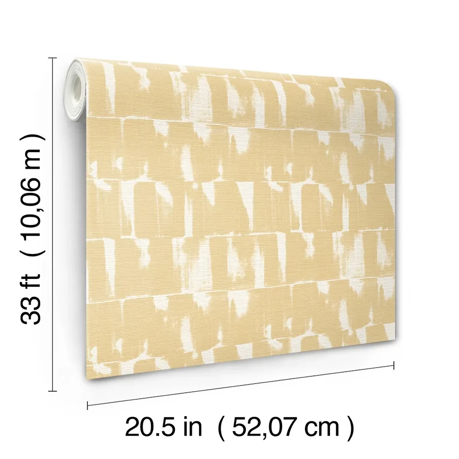 A-Street Prints Bancroft Gold Artistic Stripe Wallpaper - SKU 4122-27021