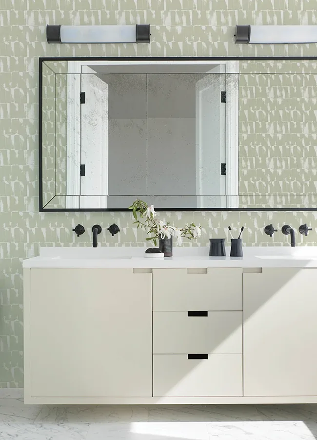 A-Street Prints Bancroft Sage Artistic Stripe Wallpaper | Wallpaper Twins A-Street Prints Bancroft Sage Artistic Stripe Wallpaper - SKU 4122-27023