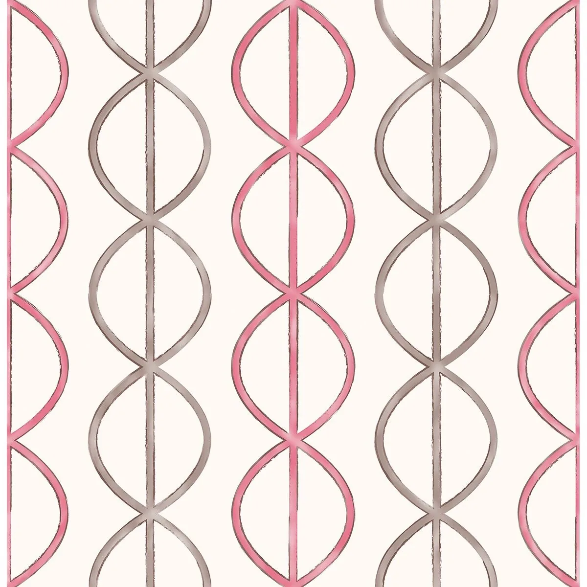 A-Street Prints Banning Stripe Pink Geometric Wallpaper - SKU 2656-004009
