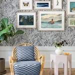 A-Street Prints Bannon Black Leaves Wallpaper - SKU 4081-26346