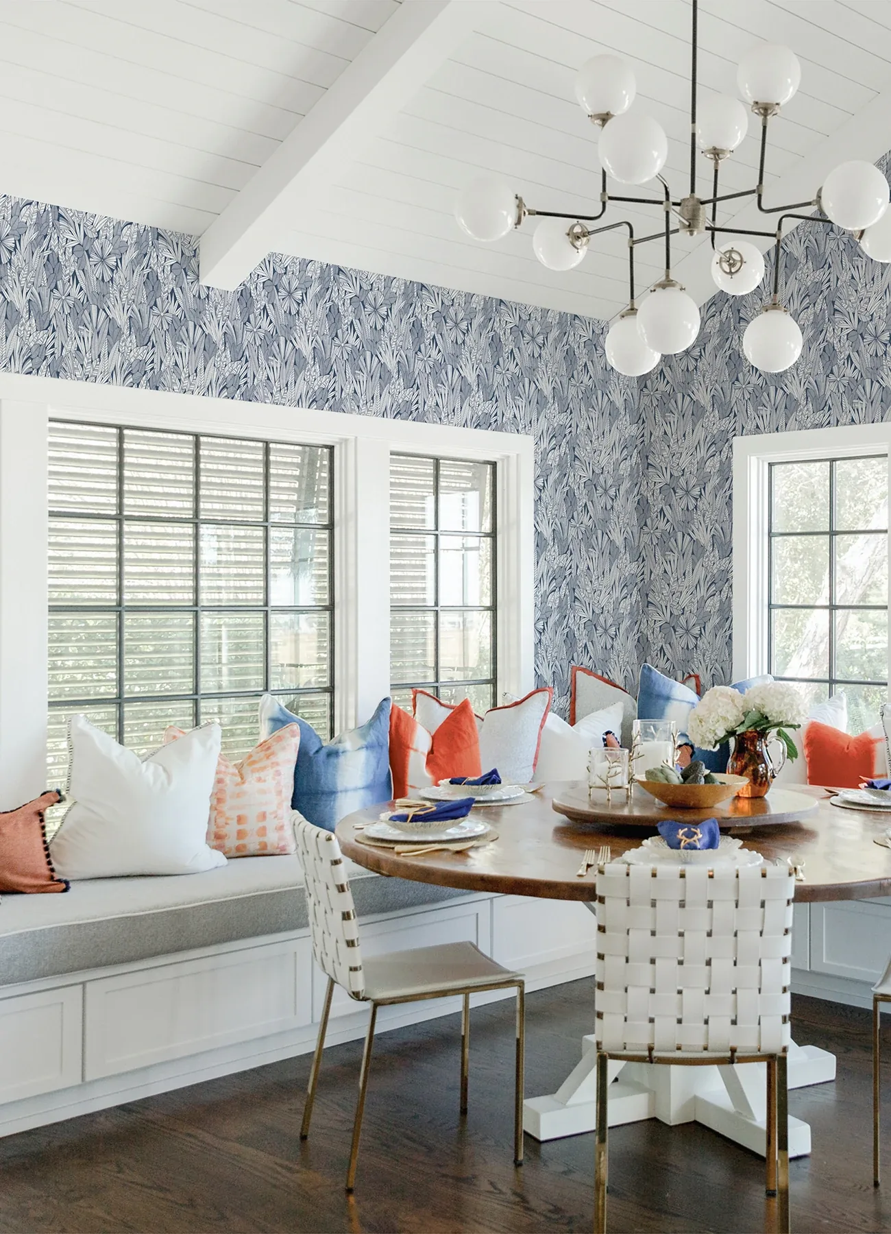 A-Street Prints Bannon Blue Leaves Wallpaper | Wallpaper Twins A-Street Prints Bannon Blue Leaves Wallpaper - SKU 4081-26342