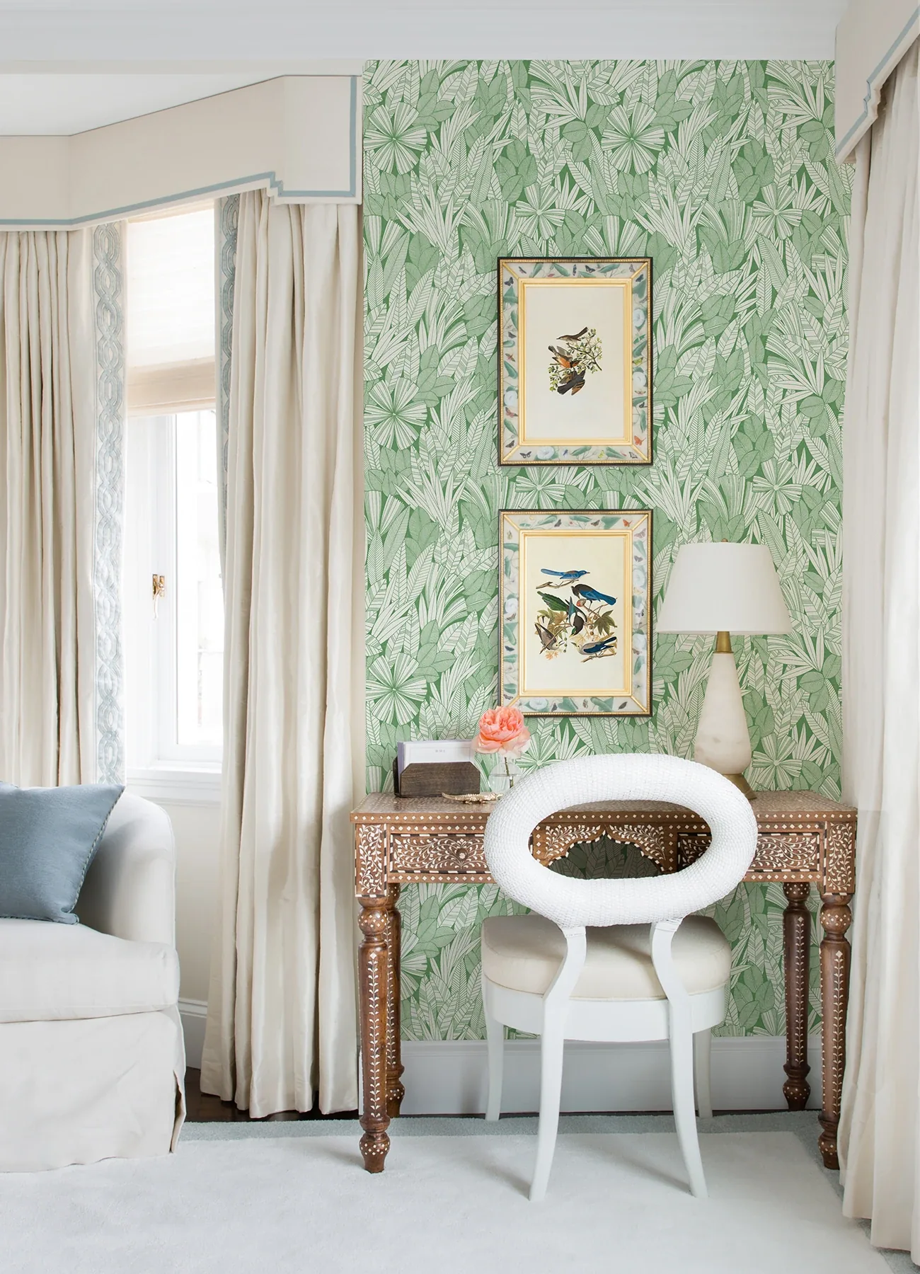 A-Street Prints Bannon Green Leaves Wallpaper | Wallpaper Twins A-Street Prints Bannon Green Leaves Wallpaper - SKU 4081-26345