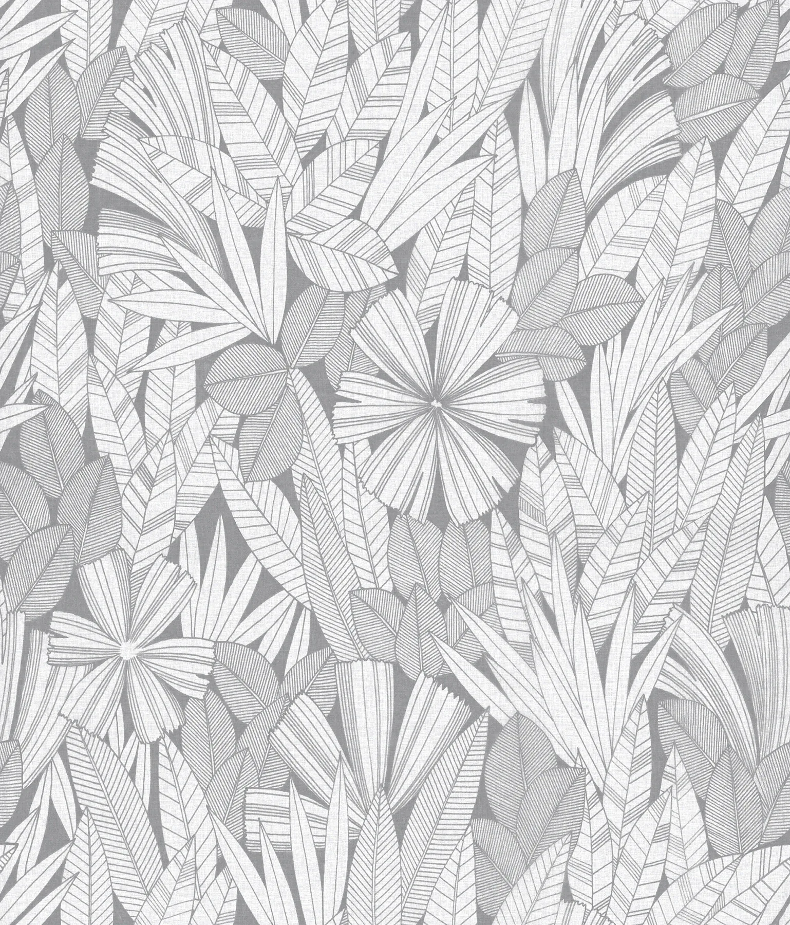 4081-26344 | Bannon Grey Leaves Wallpaper