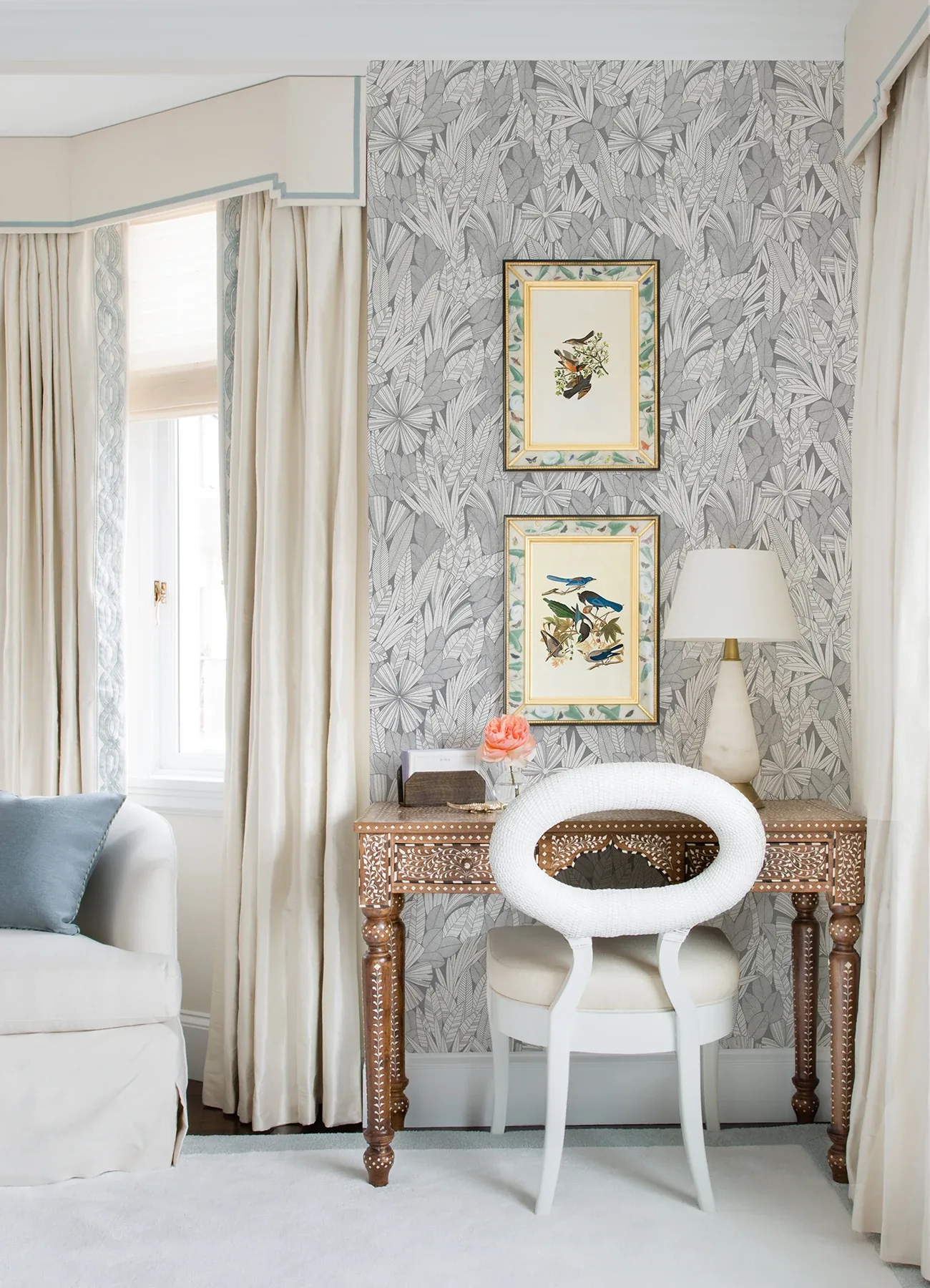 A-Street Prints Bannon Grey Leaves Wallpaper | Wallpaper Twins A-Street Prints Bannon Grey Leaves Wallpaper - SKU 4081-26344