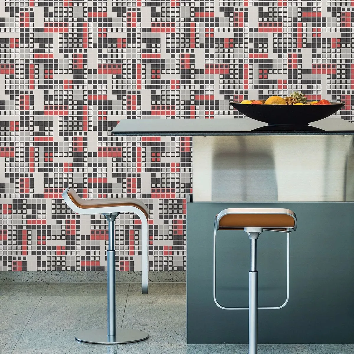 A-Street Prints Bantry Red Geometric Wallpaper - SKU 2949-60701