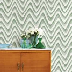 A-Street Prints Bargello Green Faux Grasscloth Wave Wallpaper | Wallpaper Twins A-Street Prints Bargello Green Faux Grasscloth Wave Wallpaper - SKU 2901-25406