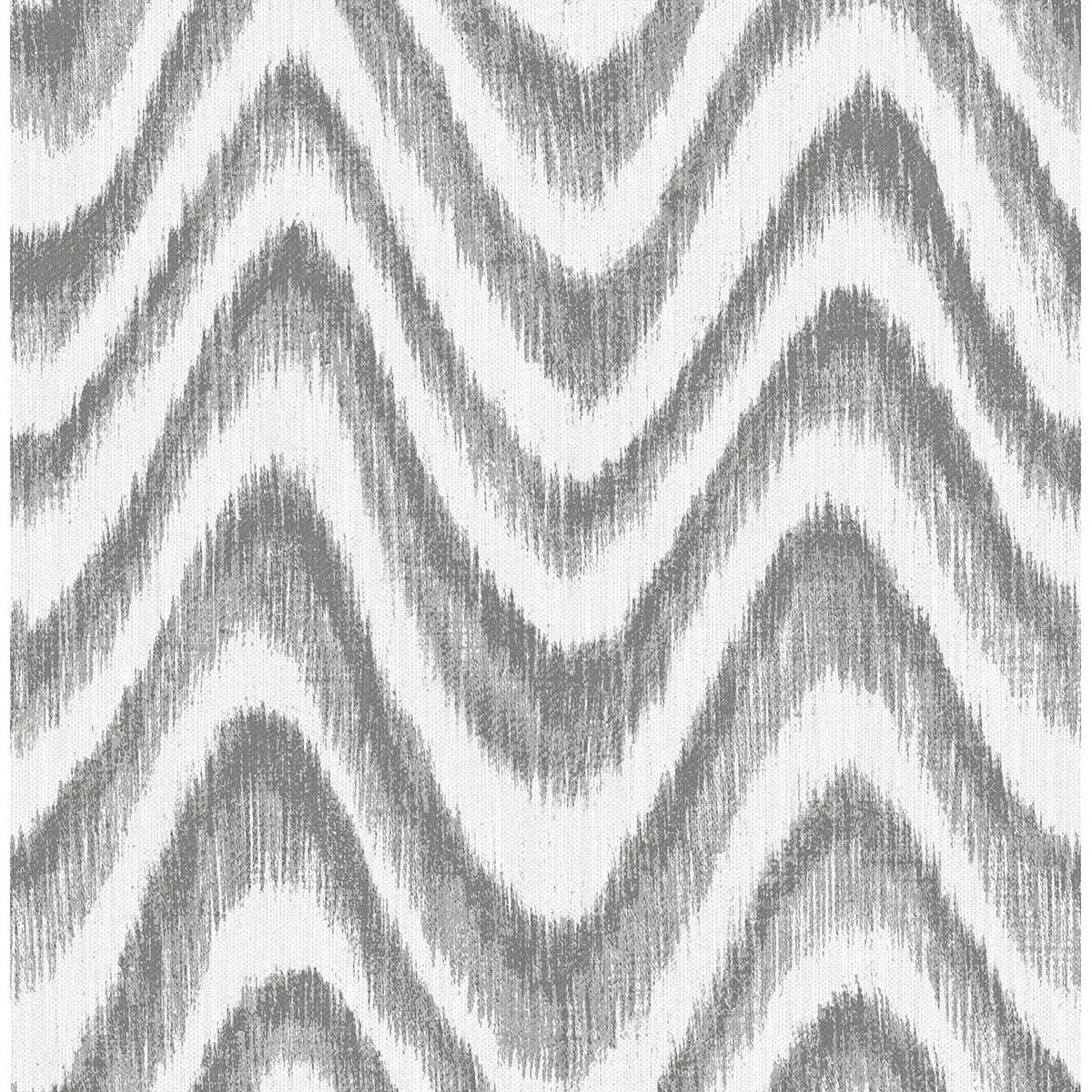 2901-25407 | Bargello Grey Faux Grasscloth Wave Wallpaper