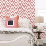 A-Street Prints Bargello Red Faux Grasscloth Wave Wallpaper | Wallpaper Twins A-Street Prints Bargello Red Faux Grasscloth Wave Wallpaper - SKU 2901-25405