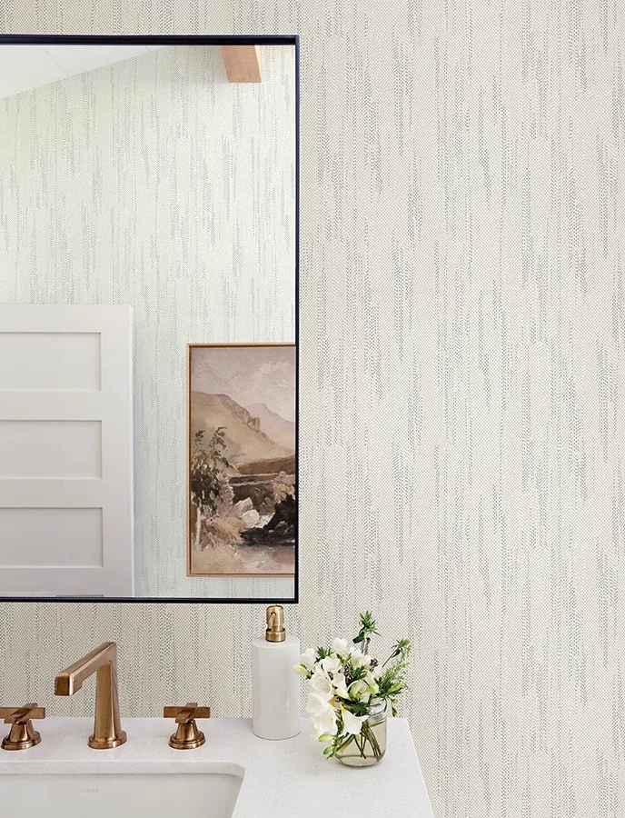 A-Street Prints Baris Silver Stipple Stripe Wallpaper | Wallpaper Twins A-Street Prints Baris Silver Stipple Stripe Wallpaper - SKU 4141-27148
