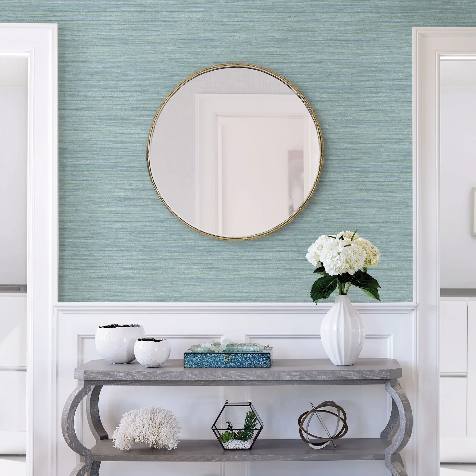 A-Street Prints Barnaby Light Blue Faux Grasscloth Wallpaper | Wallpaper Twins A-Street Prints Barnaby Light Blue Faux Grasscloth Wallpaper - SKU 2964-25961