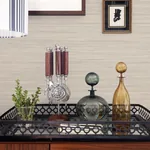 A-Street Prints Barnaby Light Grey Faux Grasscloth Wallpaper - SKU 2964-25965