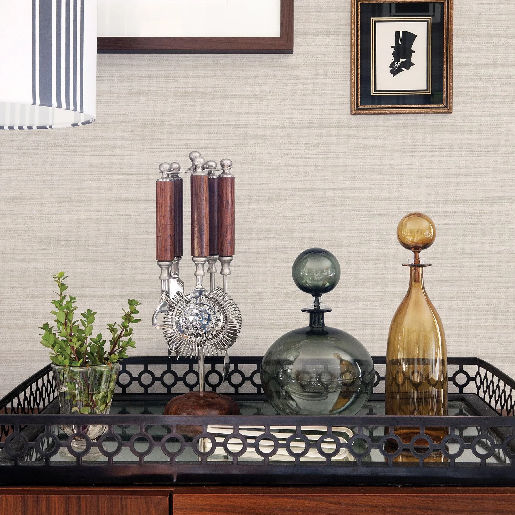 A-Street Prints Barnaby Off White Faux Grasscloth Wallpaper - SKU 2964-25962