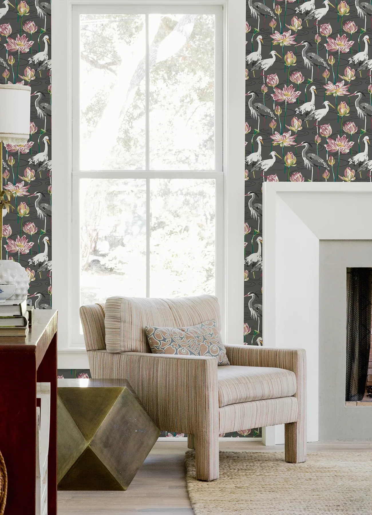 A-Street Prints Barton Grey Heron Wallpaper - SKU 4081-87553