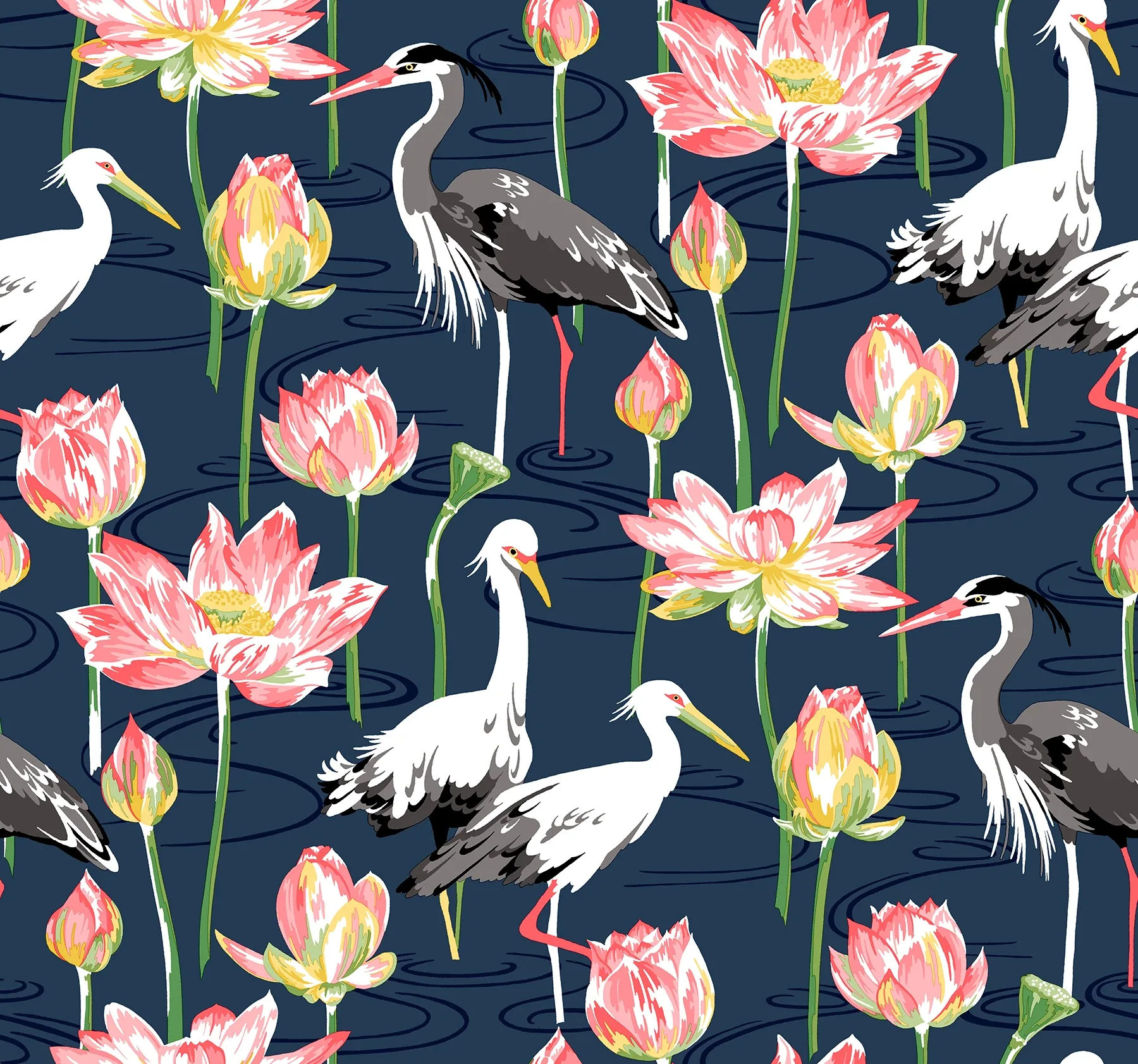 4081-87550 | Barton Navy Heron Wallpaper