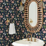 A-Street Prints Barton Navy Heron Wallpaper - SKU 4081-87550