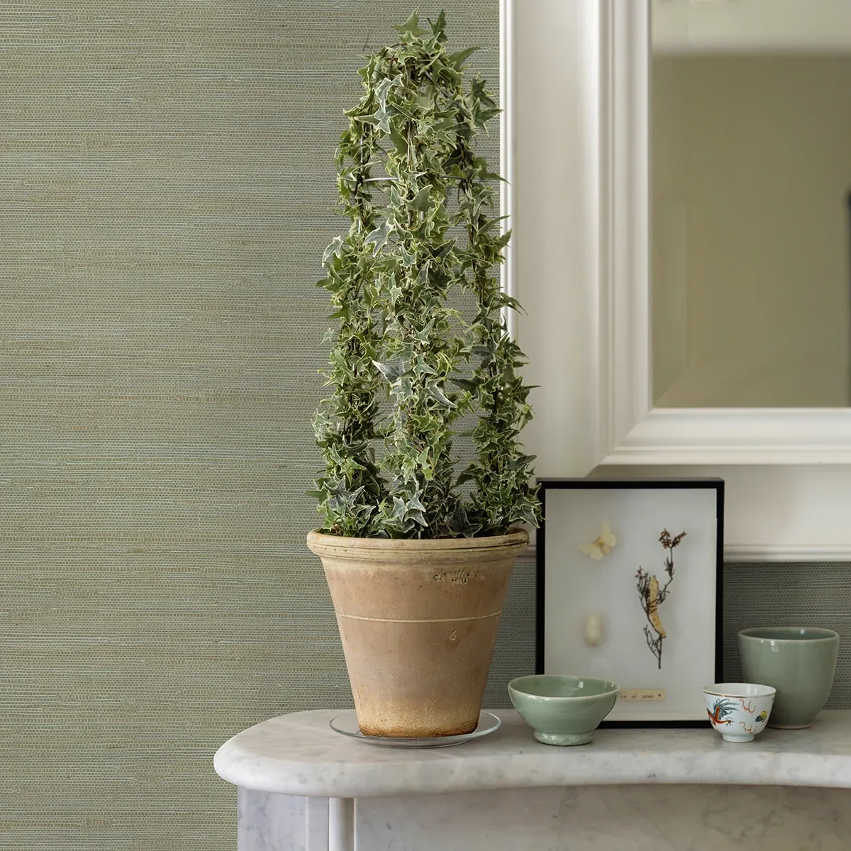 A-Street Prints Battan Mint Jute Grasscloth Wallpaper - SKU 2972-65609