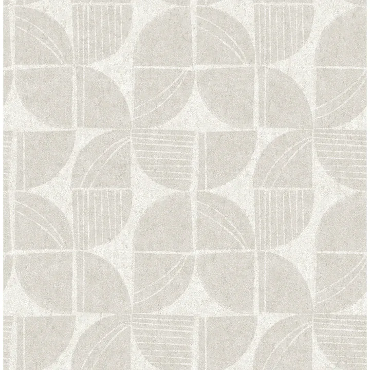 A-Street Prints Baxter Bone Semicircle Mosaic Wallpaper - SKU 4141-27111