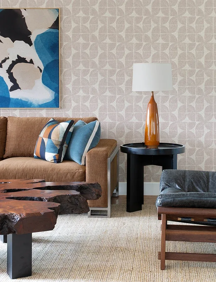 A-Street Prints Baxter Bone Semicircle Mosaic Wallpaper | Wallpaper Twins A-Street Prints Baxter Bone Semicircle Mosaic Wallpaper - SKU 4141-27111