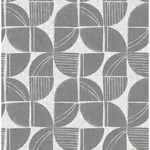A-Street Prints Baxter Charcoal Semicircle Mosaic Wallpaper | Wallpaper Twins A-Street Prints Baxter Charcoal Semicircle Mosaic Wallpaper - SKU 4141-27110