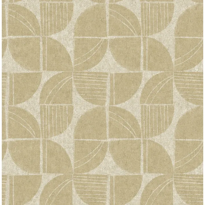 4141-27114 | Baxter Honey Semicircle Mosaic Wallpaper