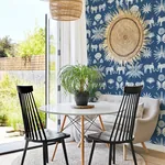 A-Street Prints Bazaar Blue Elephant Oasis Wallpaper - SKU 4014-26436