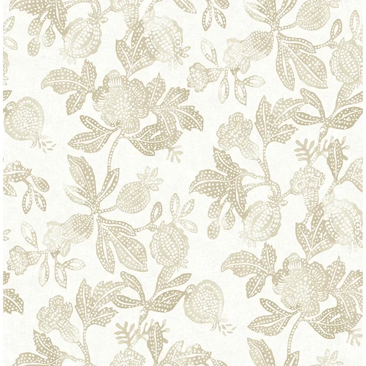 4172-27495 | Beach Rose Champagne Floral Fruits Wallpaper