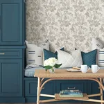 A-Street Prints Beach Rose Neutral Floral Fruits Wallpaper | Wallpaper Twins A-Street Prints Beach Rose Neutral Floral Fruits Wallpaper - SKU 4172-27493