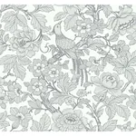 A-Street Prints Beaufort Light Grey Peony Chinoiserie Wallpaper | Wallpaper Twins A-Street Prints Beaufort Light Grey Peony Chinoiserie Wallpaper - SKU 2927-80408