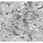 A-Street Prints Beaufort Silver Peony Chinoiserie Wallpaper - SKU 2927-80407
